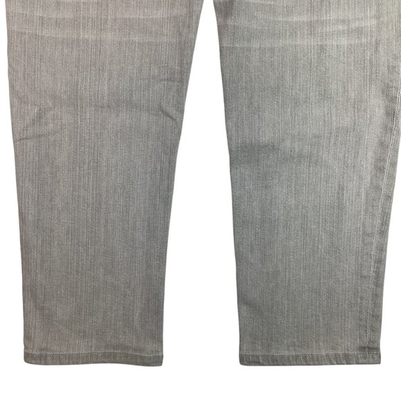 Eileen Fisher Gray Womens 14 Organic Cotton Blend Straight-Leg Jeans - Picture 9 of 12